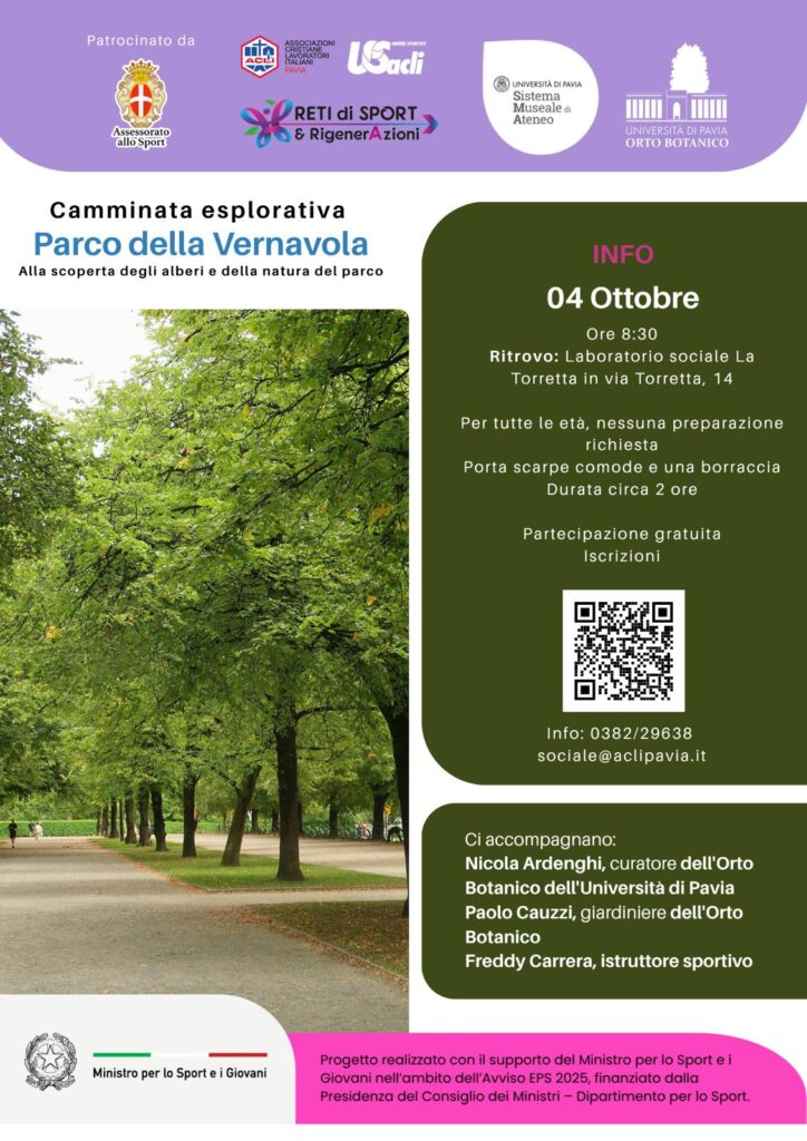 Locandina: Parco della Vernavola: camminata alla scoperta degli alberi e della natura del parco