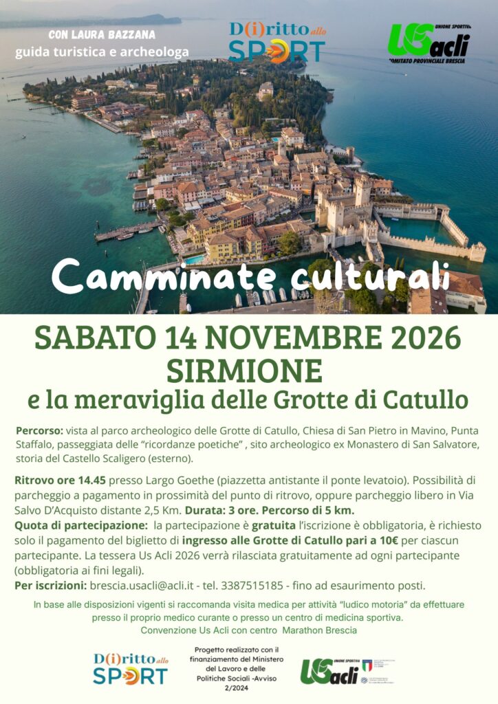 Locandina: Camminate culturali: Sirmione e la meraviglia delle Grotte di Catullo